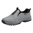thumbnail image 1 of CAICJ98 Mens Shoes Slip On Lightweight Casual Shoes Comfortable Walking Shoes Non-Slip Flats Loafers Men Grey,10.5, 1 of 6