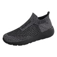 thumbnail image 1 of CAICJ98 Mens Sneakers Comfortable Walking Shoes Breathable Knit Casual Sneakers Lightweight Slip On Shoes Men Grey,8, 1 of 7