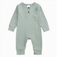 thumbnail image 1 of CAICJ98 Newborn Baby Boy Girl Knitted Romper Jumpsuit Solid Long Sleeve Legging Bodysuit Playsuit Winter Clothes,Size 12-18 Months, 1 of 6