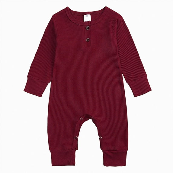 CAICJ98 Newborn Baby Boy Girl Knitted Romper Jumpsuit Solid Long Sleeve Legging Bodysuit Playsuit Winter Clothes,Size 18-24 Months