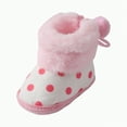 thumbnail image 1 of CAICJ98 Newborn Baby Boys Girls Cotton Winter Warm Snow Boots Soft Sole Prewalker Non-Skid Baby Boy Girl Winter Boots Pink,3(Infant), 1 of 6