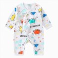 thumbnail image 1 of CAICJ98 Newborn Romper Coming Home Outfit Unisex Cotton Pattern Button Jumpsuits for Infant Baby Boys Girls,Size 0-3 Months, 1 of 4