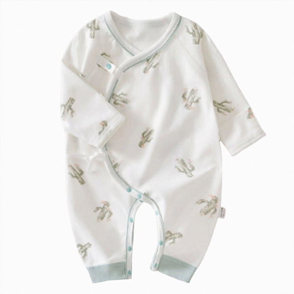 CAICJ98 Organic Cotton 0-6M Unisex Newborn Baby Boys Girls Sleepers Soft Footless Pajamas Double-Layer Belly Cover