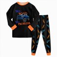 thumbnail image 1 of CAICJ98 Pajamas for Boys Soft Cotton Long Sleeve Train Pjs Set Toddler Kids 2 Piece Snug Fit Sleepwear (8-9 Years,Orange), 1 of 7