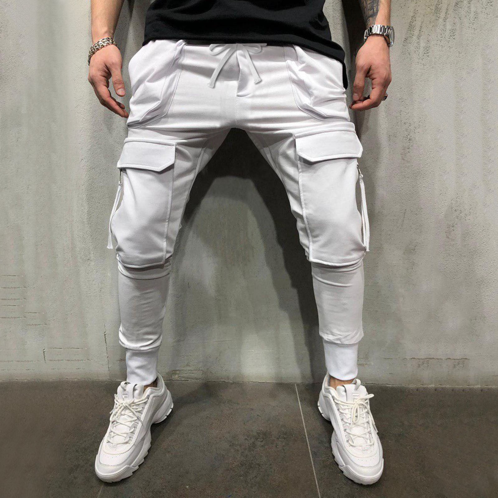 CAICJ98 Pants For Men Men s Lightweight Elastic Waist Pants