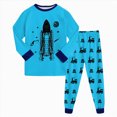 thumbnail image 1 of CAICJ98 Pjs for Boys Space Rocket Pajamas Set Toddler Kids 2 Piece Long Sleeve Cotton Sleepwear, Size 7-8 Years, 1 of 6