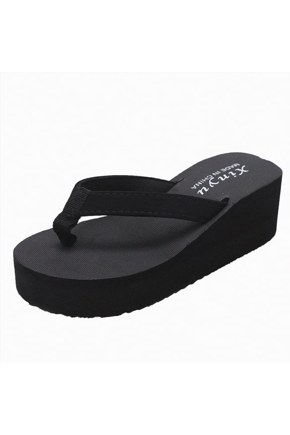 Platform Flip Flops Sandals for Women Dressy Summer Walking Sandals Fashion Lightweight Beach Wedge Sandals Casuals Slip On Thong Sandals for Women,Size 7.5