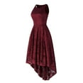 thumbnail image 1 of CAICJ98 Plus Size Dress For Women Women's Floral Lace Formal Dress Off Shoulder Wedding Bridesmaid Party Long Maxi Dresses Red,M, 1 of 4