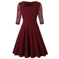 thumbnail image 1 of CAICJ98 Plus Size Dresses Women's Off Shoulder Bodycon Midi Dress Bell Long Sleeve Elegant Party Pencil Dresses ,L, 1 of 3