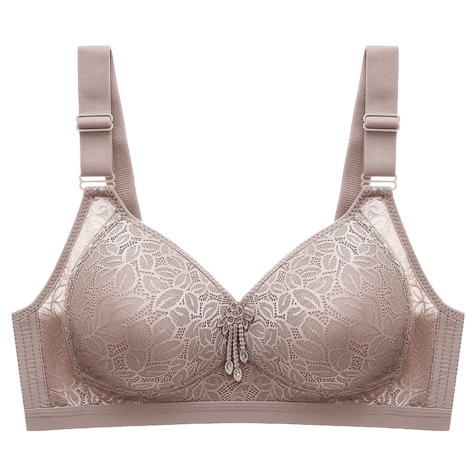 Women's Lace Full Coverage Wireless Bra Unlined Non-padded Plus Size Bras  CDFGHI