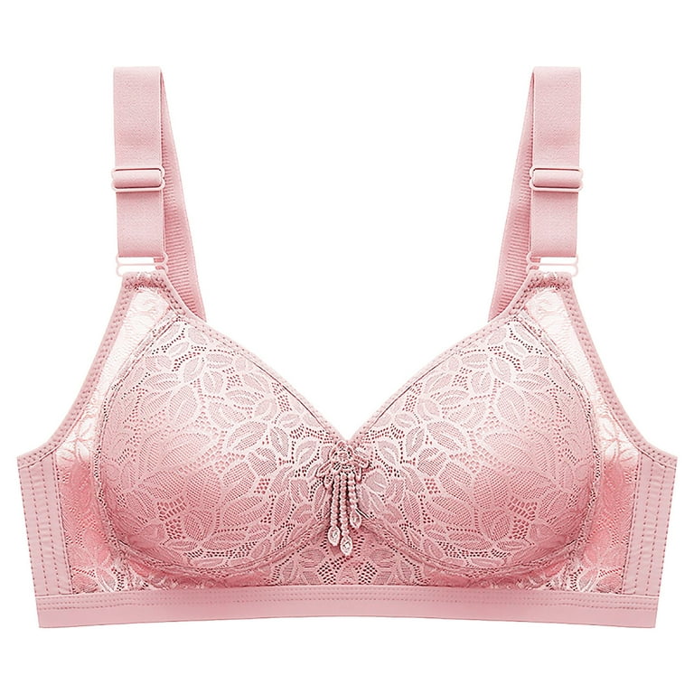 CAICJ98 Plus Size Lingerie Women's Non Padded Minimizer Bra Full Coverage  Plus Size Support Everyday Bras Seamless Wirefree B,豆沙:36/80