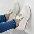 thumbnail image 1 of CAICJ98 Running Shoes Womens Slip On Breathe Mesh Walking Shoes Women Fashion Sneakers Comfort Wedge Platform Loafers,White, 1 of 3