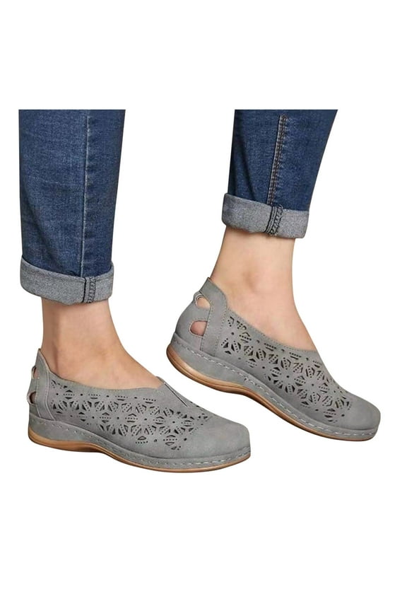 Sandals Women Sandals For Women Dressy Low Wedge Sandals Women Comfortable Platform Shoes Sandals,Grey