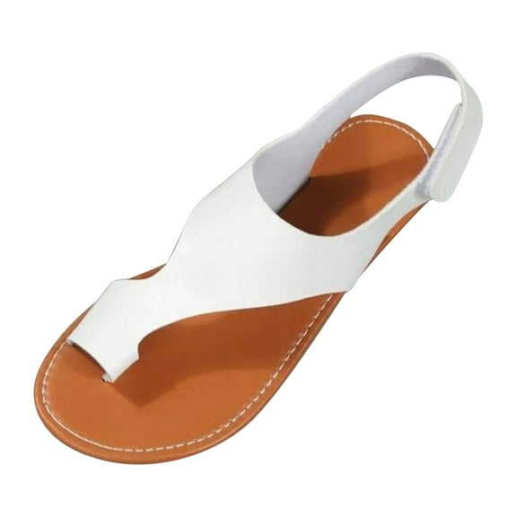 CAICJ98 Sandals Women Women's Summer Sandals Casual Bohemia Gladiator Wedge Shoes Comfortable Ankle Strap Outdoor Platform Sandals,White