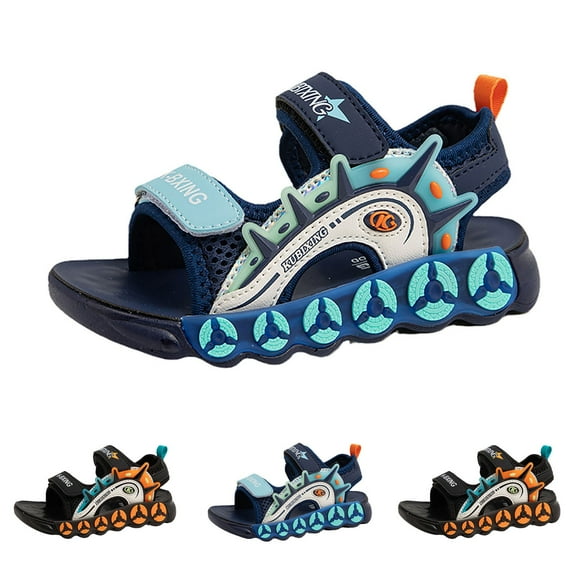 CAICJ98 Sandals for Boys Summer Sport Water Shoes Outdoor Athletic Sandals for Toddler Boys Blue,10(Toddler/Little Kid/Big Kid)