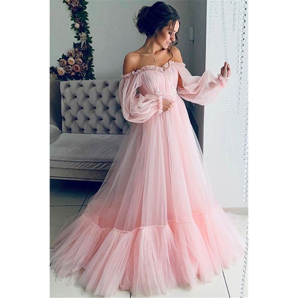 Pink semi hotsell formal dress