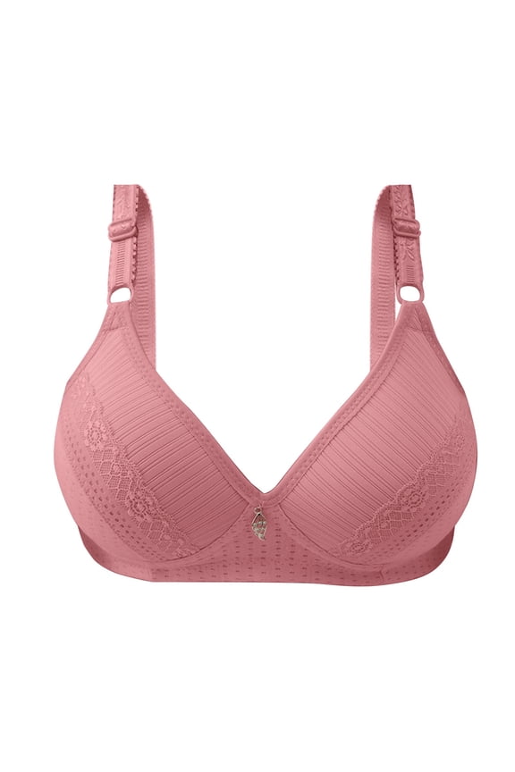 Sexy Lingerie for Women Women's Minimizer Full Coverage Bra Underwire Unlined Plus Size Bra Non-Padded Lace Bra 36,Pink