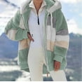 thumbnail image 1 of CAICJ98 Sherpa Jacket Women Women's Rain Jacket Waterproof Casual Lightweight Windbreaker with Hood for Outdoor Green,3XL, 1 of 5