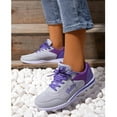 thumbnail image 1 of CAICJ98 Shoes for Women Women's Round Comfortable Casual Knitted Loafers Breathable Lightweight Slip on Walking Shoes,Purple, 1 of 4