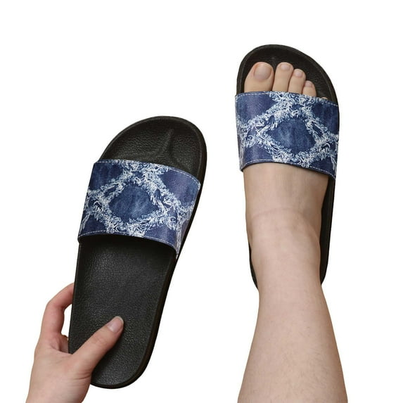 CAICJ98 Slide Sandals Women Fashion Indoor Silppers Bathroom Shower Slippers Beach Flip Flops Casual Flat Lightweight Sandals Sky Blue,6