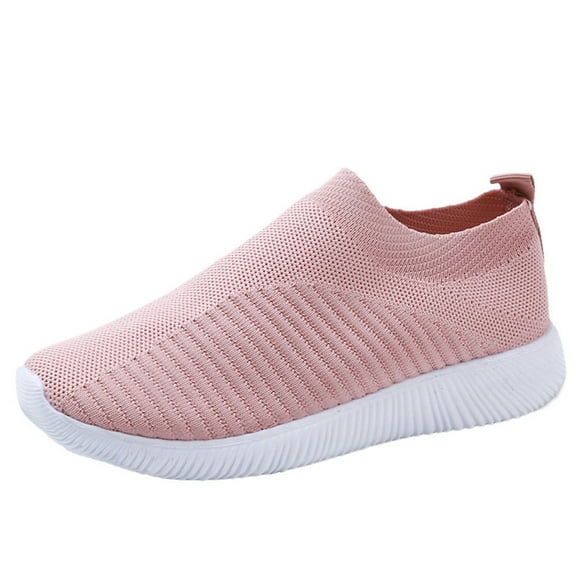 CAICJ98 Sneakers for Women Women's Sock Walking ShoesComfortable Mesh Slip on Easy Sneakers,Pink