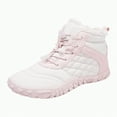 thumbnail image 1 of CAICJ98 Snow Boots Women Barefoot Shoes Waterproof Wide Toe Box Hiking Boots Warm Lined Zero Drop Sole Winter Boots for Women (Pink,Size 7.5), 1 of 9