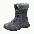 thumbnail image 1 of CAICJ98 Snow Boots Women Mid-Calf Boots 2025 New Cotton Walking Shoes Waterproof High-top Non-slip Winter Boots for Women (Grey,Size 7), 1 of 5