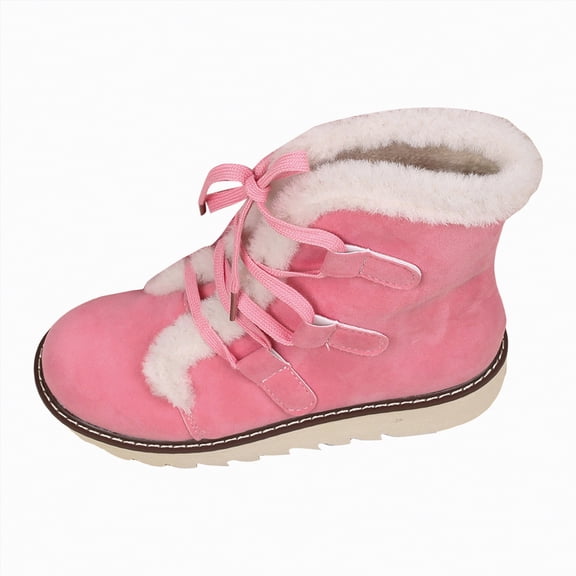 CAICJ98 Snow Boots for Women Lightweight Warm Lined Mid-Calf Waterproof Winter Boots for Women (Red,Size 8)