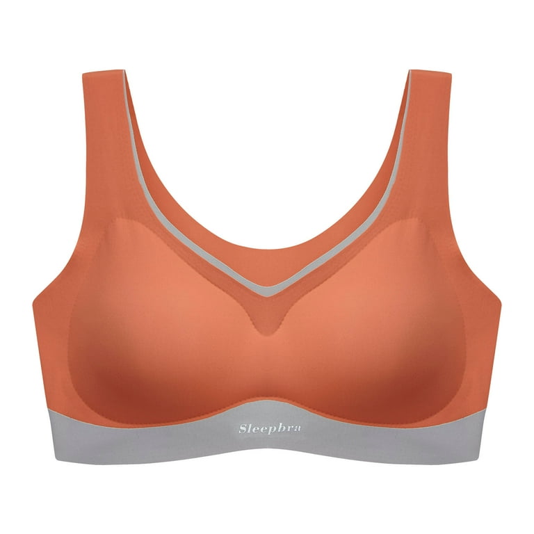 CAICJ98 Sports Bras For Women Beautiful Back Breathable Thin Bras For Women  Seamless Lace Sports Bra For Women Orange,XL