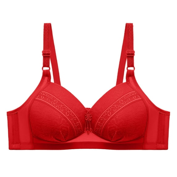 CAICJ98 Sports Bras For Women Compression Wirefree High Support Bra for Women S to Plus Size Everyday Wear, Exercise and Offers Back Support Red,42