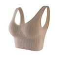 thumbnail image 1 of CAICJ98 Sports Bras For Women Women's Pure Comfort Light Support Pullover Wireless T-Shirt Bra with Moisture-Wicking Khaki,One Size, 1 of 2