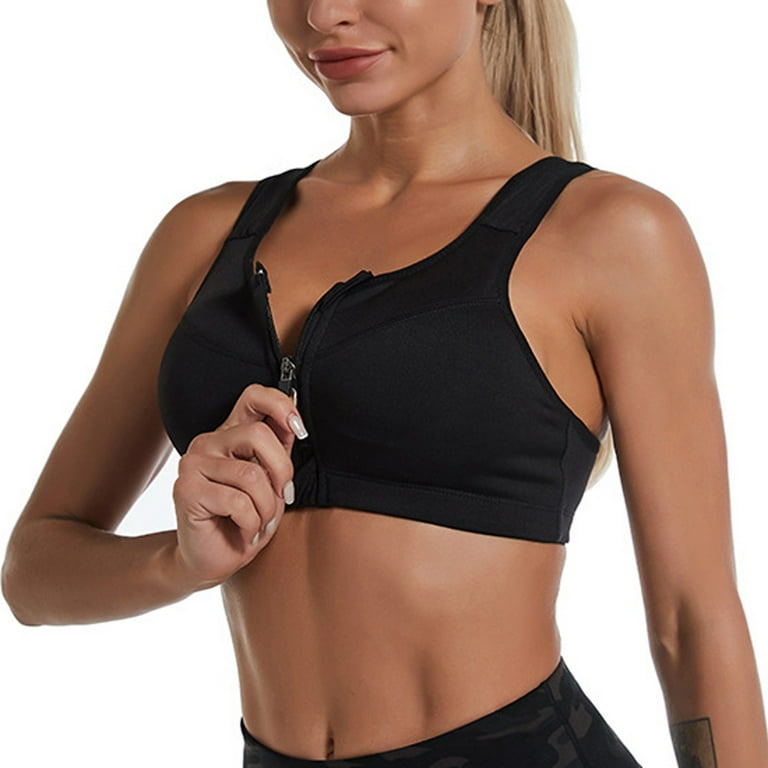 Front Zipper Sports Bras Vest Women Underwear Breathable Wireless