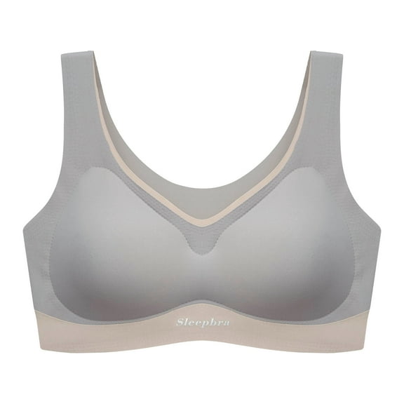 CAICJ98 Sports Bras for Women Women's Wireless Bra with Cooling, Seamless Smooth Comfort Wirefree T-Shirt Bra Grey,M
