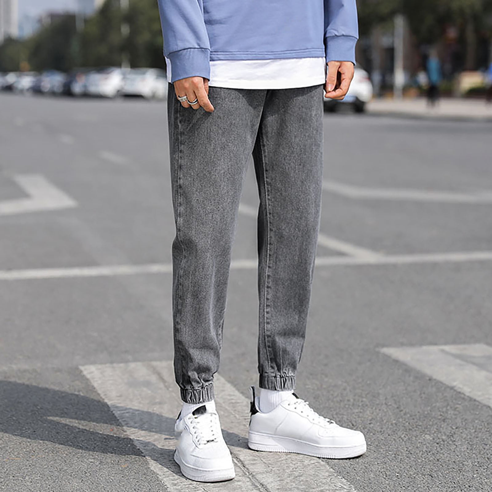 Slim Fit Men Grey Trousers Price in India - Buy Slim Fit Men Grey Trousers  online at Shopsy.in