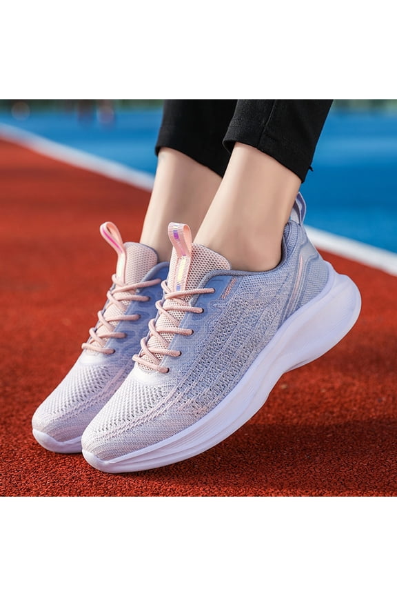 Tennis Shoes Womens Tennis Walking Shoes Women Breathable Memory Foam Comfortable Slip on Sneakers,Pink