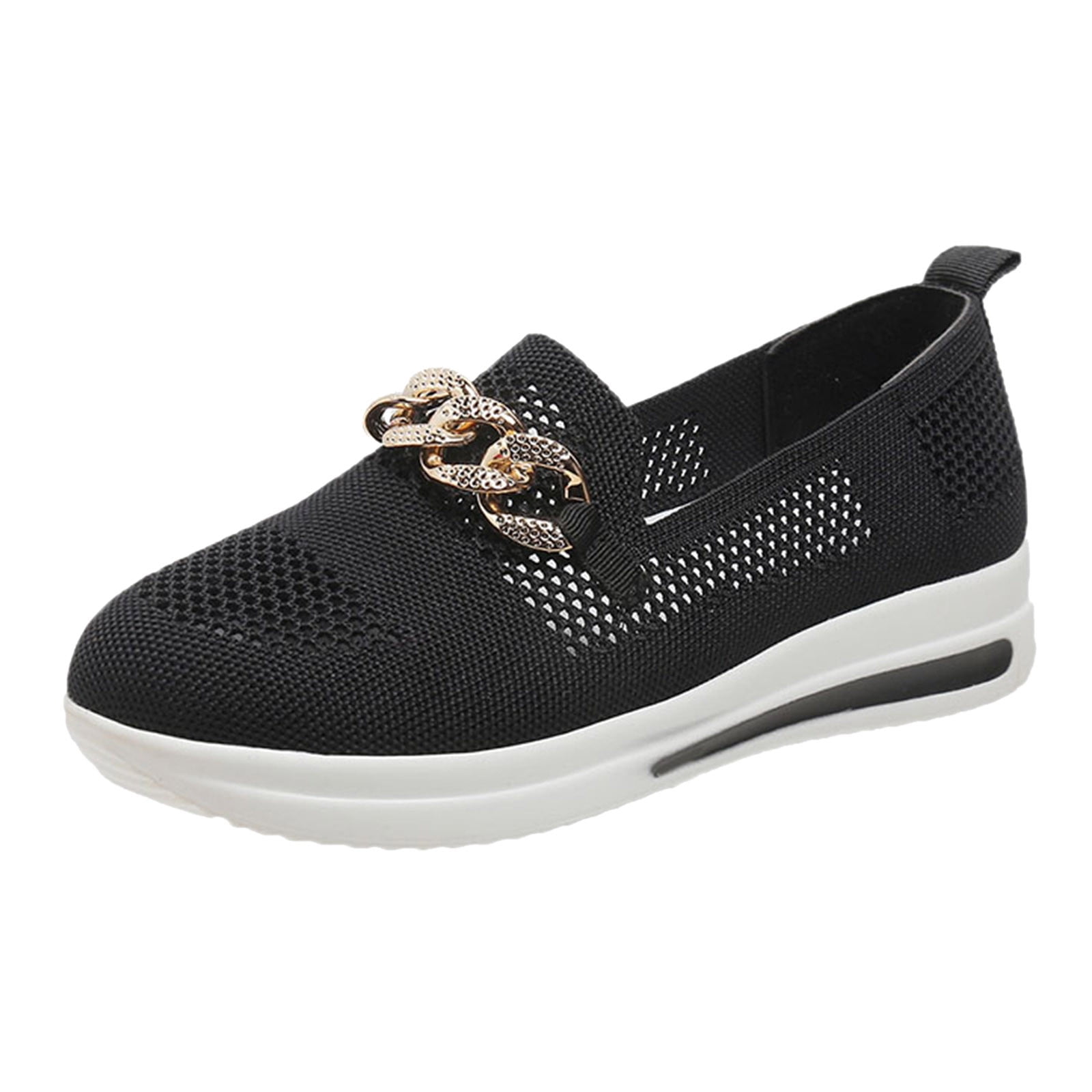 CAICJ98 Tennis Shoes Womens Womens Canvas Shoes Low Top Fashion Sneakers Slip on Walking Shoe Black,9