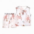 thumbnail image 1 of CAICJ98 Toddler Baby Boy Girl Summer Clothes Cute Cartoon Tank Tops+Shorts Outfits Lightweight Elastic Cotton Short Sets (Light Pink,3-4 Years), 1 of 4