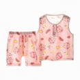 thumbnail image 1 of CAICJ98 Toddler Baby Boy Girl Summer Clothes Cute Cartoon Tank Tops+Shorts Outfits Lightweight Elastic Cotton Short Sets (Watermelon Red,12-18 Months), 1 of 4