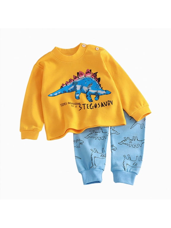 Toddler Baby Boys Clothes 3 6 12 18 24 Months 2T 3T 4T 5T Boys Fall Winter Outfits Color Block Long Sleeve Sweatshirt Pullover Tops + Joggers Pants Set (Yellow,3-6 Months)