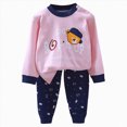 thumbnail image 1 of CAICJ98 Toddler Baby Boys Clothes 3 6 12 18 24 Months 2T 3T 4T 5T Boys Fall Winter Outfits Long Sleeve Letters Embroidered Baby Sweatshirt Romper Waffle Pants Set (Pink,3-4 Years), 1 of 7