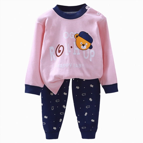 CAICJ98 Toddler Baby Boys Clothes 3 6 12 18 24 Months 2T 3T 4T 5T Boys Fall Winter Outfits Long Sleeve Letters Embroidered Baby Sweatshirt Romper Waffle Pants Set (Pink,3-4 Years)