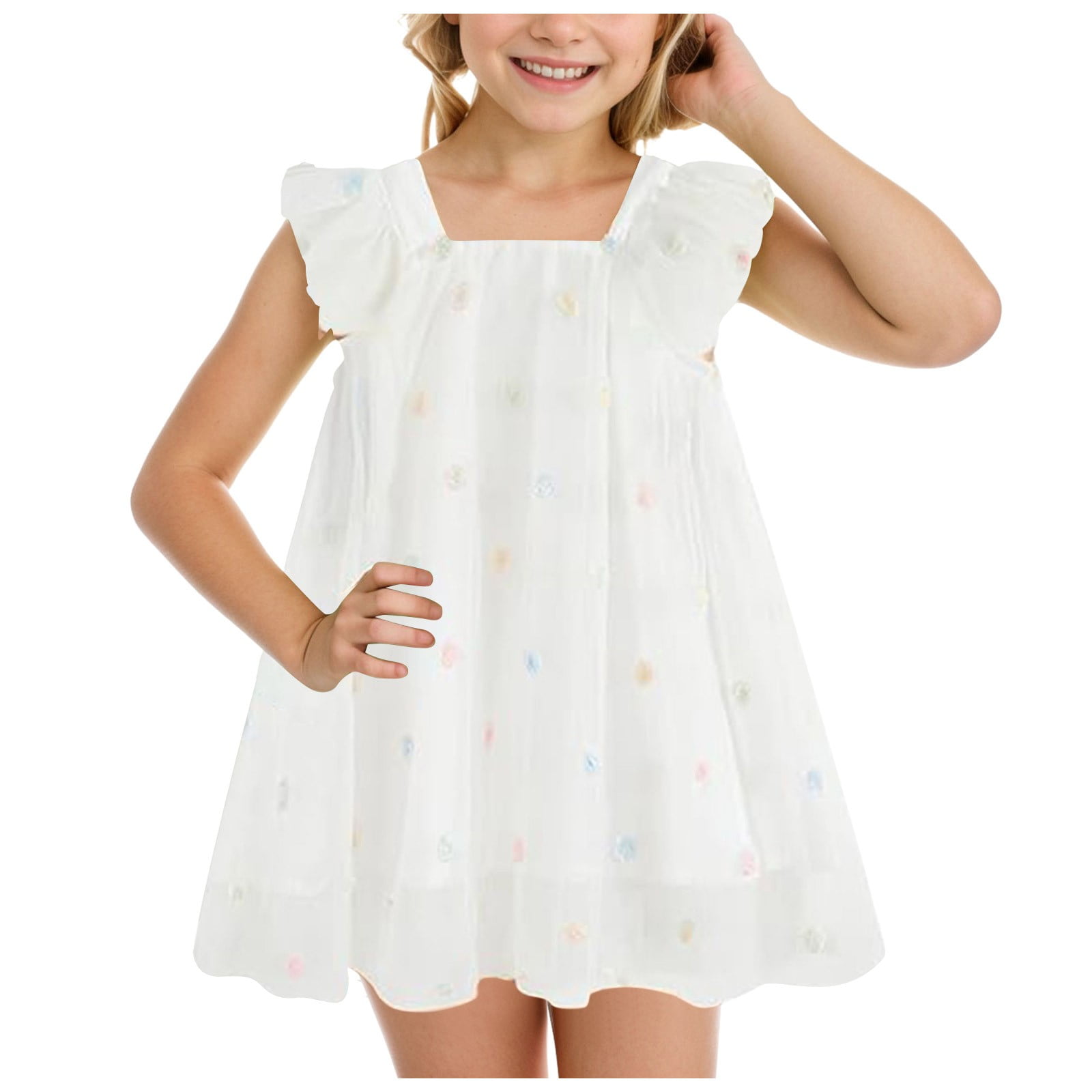 Cute Baby Girl Butterfly Dress Toddler Birthday Beauty Pageant Princess Dress