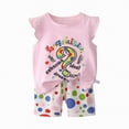 thumbnail image 1 of CAICJ98 Toddler Baby Summer Clothes Girl 3 6 12 18 Months 2T 3T 4T 5T Girls Outfits Sleeveless Beach Tank Tops + Shorts Set (Multicolour,4-5 Years), 1 of 4