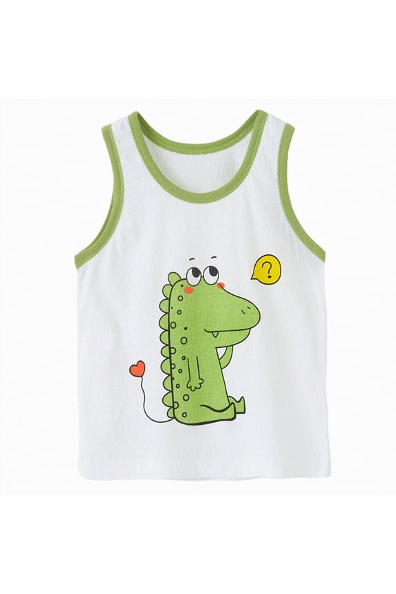 Toddler Baby Tank Tops Boys Soft Cotton Sleeveless Undershirt Kids Breathable Soft Shirts (Light Green,9-18 Months)