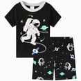 thumbnail image 1 of CAICJ98 Toddler Car Pajamas Boys Kids Short Cool Summer Snug fit Pjs Set 2pcs Toddler Clothes (Black,7-8 Years), 1 of 4