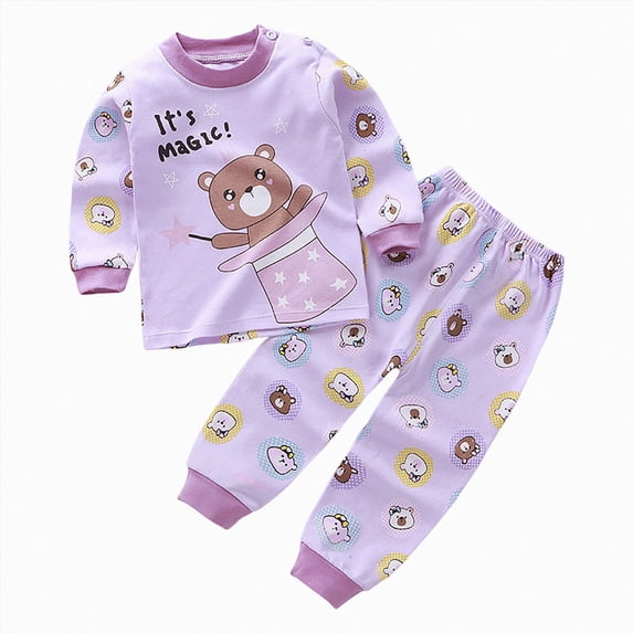 CAICJ98 Toddler Clothes for Boys Girls Baby Fall Winter Outfits Long Sleeve Dinosaur Sweatshirts Pants Sets 3 6 12 18 24 Months 2T 3T 4T 5T Toddler Baby Outfits (Purple,3-4 Years)