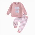 thumbnail image 1 of CAICJ98 Toddler Girl Matching Outfits Big Sister Long Sleeve Sweatshirt and Elastic Drawstring Pants Set Fall Winter Clothes,Size 18-24 Months, 1 of 7