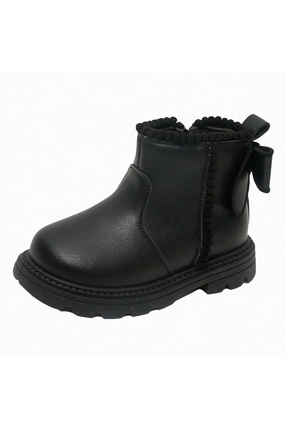 Toddler Girls Ankle Boots Side Zipper Low Heels Casual Shoes Comfortable Boots for Girls (Toddler/Little Kid),7