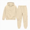 thumbnail image 1 of CAICJ98 Toddler Kids Sweatsuit Girls Boys 2 Piece Tracksuit Jogging Outfits Set Hooded Sweatshirt and Jogger Sweatpants Clothing Sets,Size 13-14 Years, 1 of 6