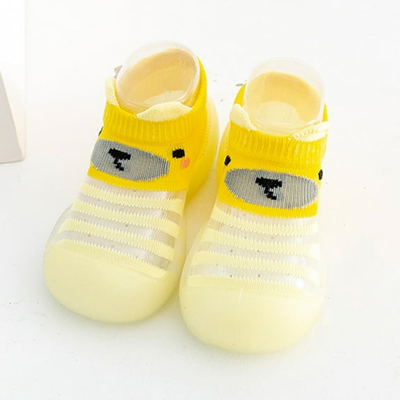 CAICJ98 Toddler Shoes Boys Girls Animal Prints Cartoon Shoes Toddler Breathable Mesh the Floor Non Slip Running Shoes for Toddlers,Yellow